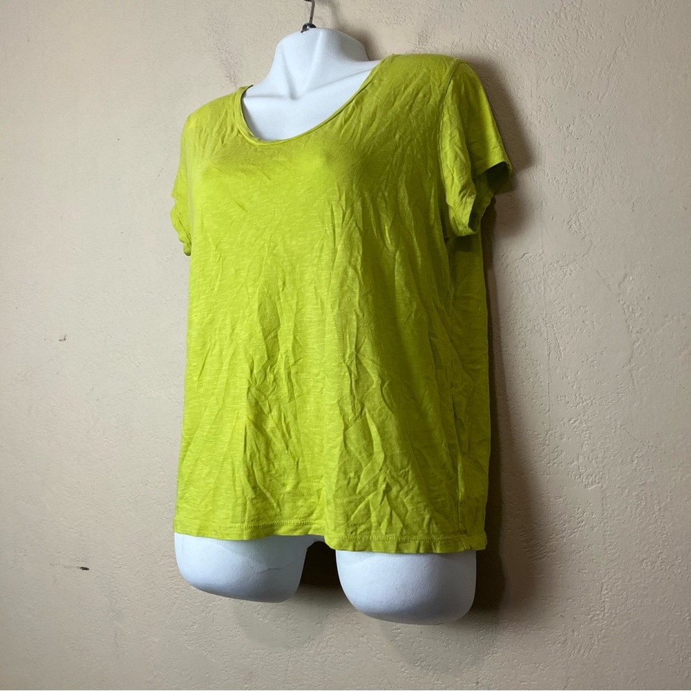 5/$30 New directions weekend women short sleeve‎ classic comfort green top large - Picture 5 of 16
